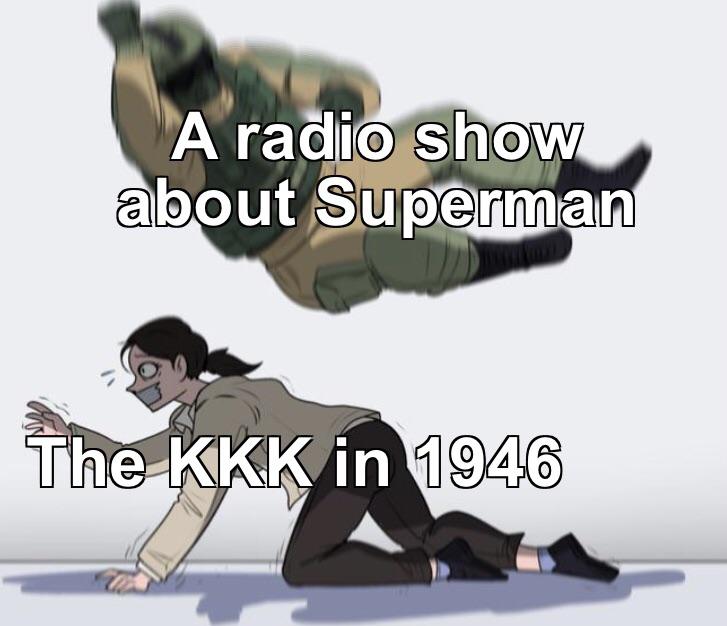 Superman once beat up the Klan